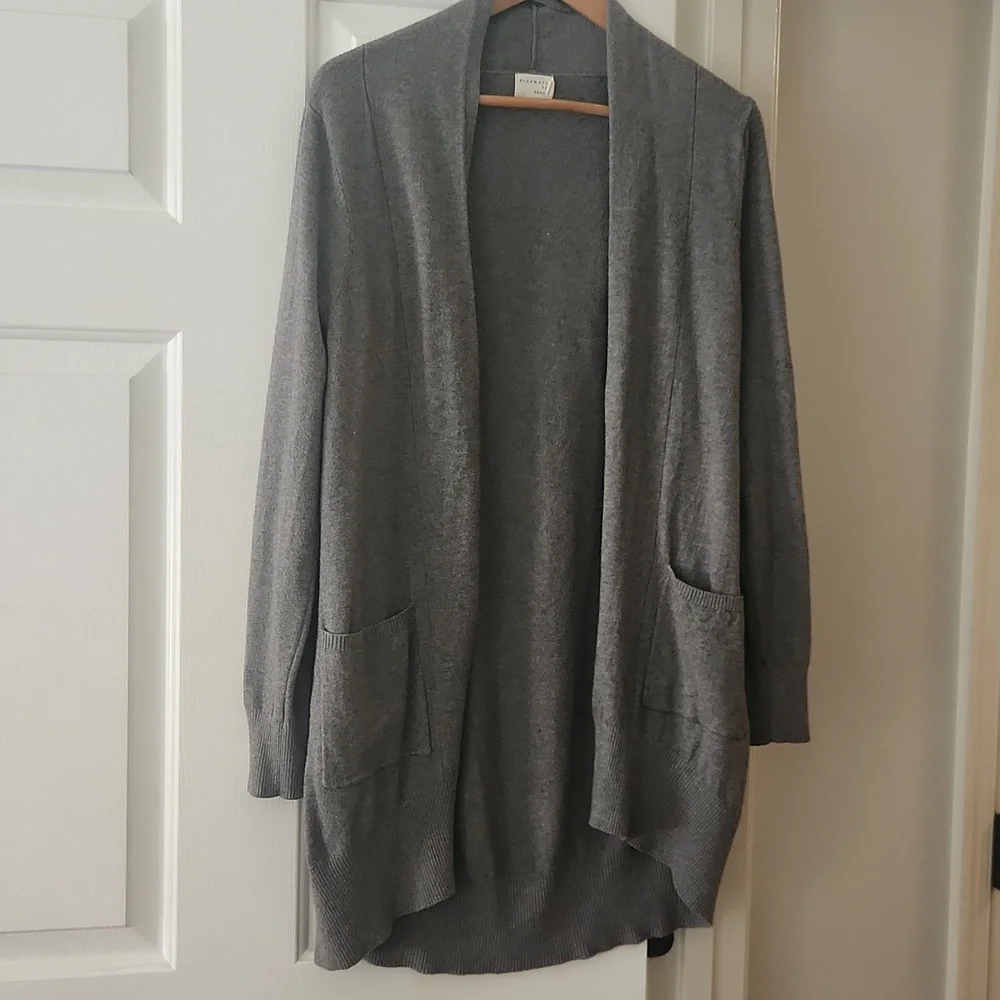 Dreamers by Debut Long Gray Cardigan Size M/L - Picture 6 of 8